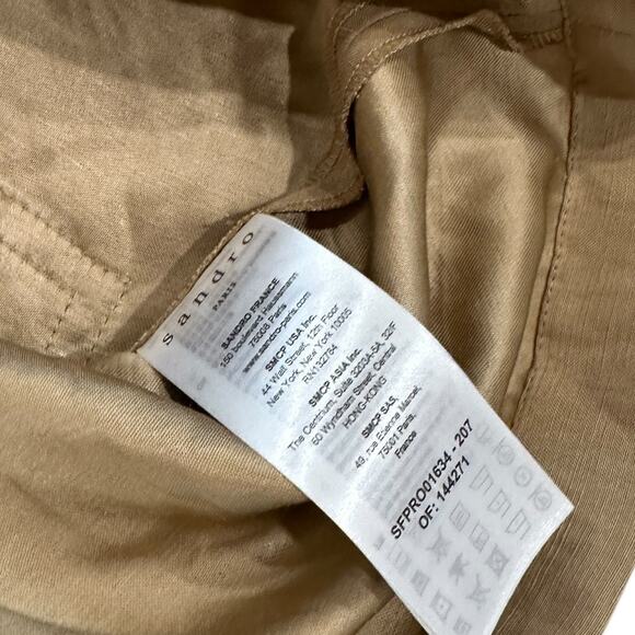 Sandro Leianna Gathered Gauze Mini Shirt Dress - Picture 8 of 9